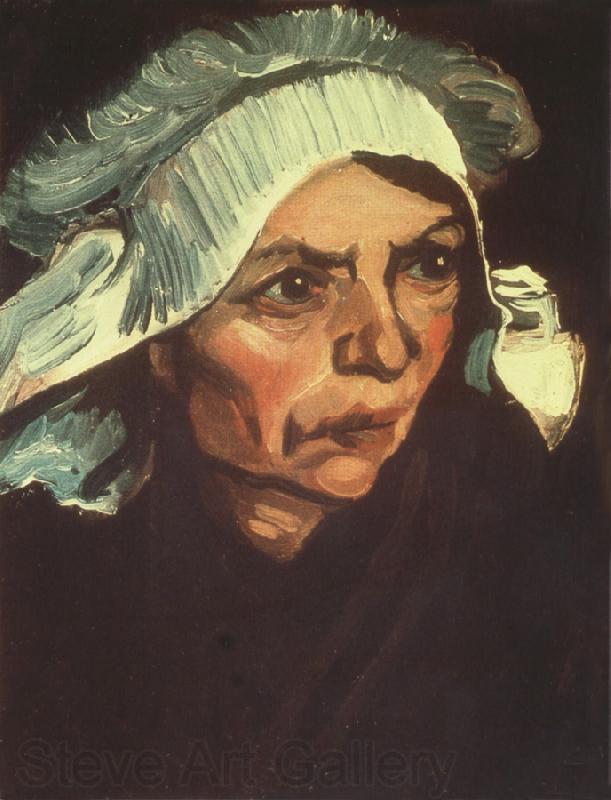Vincent Van Gogh Head of a Peasant Woman with White Cap (nn04)
